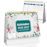 Tischkalender 2026, Stehkalender 2026-2027, Tischkalender Zum Aufstellen, kalender von Januar 2026 bis Dezember 2027, Planer mit Monatsansicht, Monatskalender, für Büro oder Zuhause, Schule