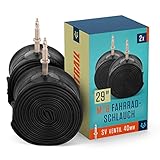 Alphatrail MTB Fahrradschlauch Rick 29 Zoll SV Französisches Ventil 2X Set mit Mobilitätsgarantie I Kompatible Fahrradreifen Schwalbe, Continental, Conti, Maxxis, Onza & Michelin Fahrrad Schlauch