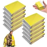 HENGBIRD Rettungsdecken 10 StüCk, Rettungsdecke Gold Silber 210 X 130 cm, Rettungsfolie, Notfalldecke, Rettungsdecke Extra Stark, Emergency Blanket für Erste Hilfe Wandern & Camping und Outdoor