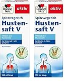 Doppelherz Spitzwegerich Hustensaft V – Pflanzliches Arzneimittel zur Besserung der Beschwerden bei Erkältungskrankheiten der Atemwege – 150ml (Packung mit 2)