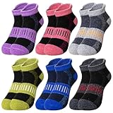 WEVIAS Kindersocken aus Merinowolle, für Jungen und Mädchen, Wandern, athletisch, Thermo, Laufen, Winter, warm, gemütlich, Teenager, No Show Socken, 6 Paar, 6 Paar verschiedene Farben B, 8-12 Years