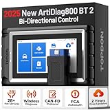 TOPDON AD800BT V2.0 OBD2 diagnosegerät für alle Fahrzeuge, Alle Systemdiagnosen &28 Servicefunktionen, Bidirektionales diagnosegerät Auto, FCA/CAN-FD-Unterstützung, 2 Jahre kostenlose Upgrades