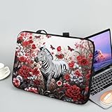 ENEN Laptoptasche 10-17 Zoll Laptop-Taschen, 3D Zebra Laptop Tasche Business Büro Arbeit Computertasche, Schlanke Notebook Tasche für Herren Frauen (15 Zoll,Distel)