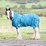 eQuitack Your Passion Is Our Mission Outdoor Winterdecke Turnout 100% Wasserdicht 600D Highneck 100G Fulling Multi Farbe Cobalt Blau - 155cm