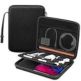 FINPAC Tasche Hülle für 10,9' iPad Air 5/4 2022-2020, 10,9' iPad 2022, iPad 10,2', iPad Pro 11' 2022-2018, Samsung Tab A8 10,5'/ Tab S6 Lite 10,4', 11-Zoll Tablet Tasche mit Zubehör Organizer