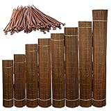 Ogrodzenia Wiklinowe Weidenmatte 90 x 500 cm - Balkon Sichtschutz - Zaun Garten aus Holz - Sichtschutz Garten - Windschutz & Sonnenschutz - Schattenspender