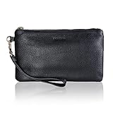 Leder Clutch Bags für Damen,【Klein】 Befen Lederarmband mit Abnehmbarer Handschlaufe und Reißverschluss