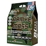 MASS Weight Gainer | Hochkalorischer Masse-Shake mit Creatin & BCAA | Schneller Masseaufbau & Muskelaufbau Proteinpulver - Black Hammer USA (4 KG, Schokolade)