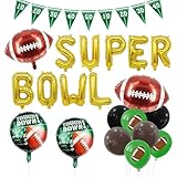 American Football Deko Set,Super Bowl American Luftballons,Rugby Fußball Thema Party Ballon Deko,American Football Party Liefert,'SUPERBOWL' Folien-Luftballons,für Sport-Thema Geburtstag Dekoration