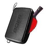 ARIOU Harte Tischtennis-Tasche, wasserdichte Tischtennis-Paddelhülle, rechteckiger Tischtennisschlägerkoffer, Tennis-Tischschlägerhülle, Hartschalenkoffer für 2 Tischtennisschläger und Bälle