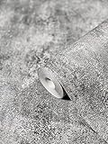 marburg Tapete Hellgrau Betonoptik HAILEY für Wohnzimmer, Schlafzimmer oder Küche Made in Germany 10,05m x 0,53m Premium Vliestapete 82245