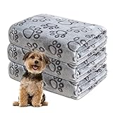 Gorgelly 1 Pack 3 Hundedecke, Weiche Haustierdecke Waschbar, Kuscheldecke Flauschig für Kleine Mittlere Hunde Katzen, Sofaschoner für Hunde, Hundedecke für Unterwegs, 60x50 cm