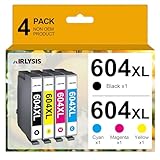 AIRLYSIS 604XL Tintenpatronen kompatibel für Epson 604 XL Epson XP 2200 für Expression Home XP-2205 XP-3200 XP-3205 XP-4200 XP-4205 Workforce WF-2910 WF-2930 WF-2950 (4 Stück)