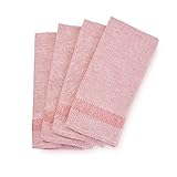 søstre & brødre 4er Set Geschirrtücher Küchentücher im hochwertigem Dobby-Design | Made IN EU | 100% Baumwolle - ÖKO-TEX Standard 100 | 50 x 70 cm Bordeaux-Weiß