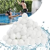 VA-Cerulean Filter Balls,Weiß Filterbälle 700g ersetzen 25kg Filtersand,Sandfilter für Pool,Schwimmbad,Aquarium
