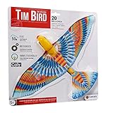 De Ruymbeke 32113 HCM Kinzel-32113-Tim Bird-Wurfgleiter Flugzeug Spielzeug Fluggleiter Wurfflugzeug Drohne Segelflugzeug Segelflieger Flieger Gummimotor ohne Schleuder, für Kinder ab 6 Jahren, bunt