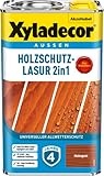 Xyladecor Holzschutz-Lasur 2in1, Universeller Allwetter-Schutz – Der Klassiker, Mahagoni, 4 l