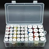 Glitzerpüppi Nähfadenbox - Praktische Garnbox/Aufbewahrungsbox für bis zu 42 Spulen aus stabilem Karton oder Plastikmaterial