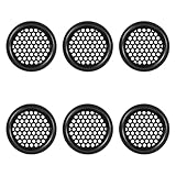 6 Stück Edelstahl Lüftungsgitter Rund Türlüftungsgitter, 53mm Rund Belüftungsgitter Lüftungsloch Lüftungsklappe Lüftungsabdeckung Lüftungsrosette für Küche Schränke Büros Schlafzimmer Kleiderschrank