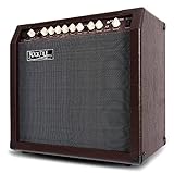 Rocktile AA-30 BN Eric Akustikverstärker - 30 Watt - 2 Kanäle (Mikrofon und Gitarre) - 10' Speaker + 2,5' Hochtöner - AUX-Eingang und Line Out - Chorus- und Hall-Effekt - Braun