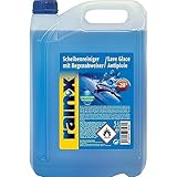 Rain-X Scheibenreiniger mit Regenabweiser - Frostschutz bis -20°C - Hydrophobe Technologie für klare Sicht - Entfernt Insekten und Schlamm - Gebrauchsfertig - 5L, Blau