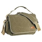 TARION Kameratasche Spiegelreflex Kamera Schultertasche SLR DSLR Kamera Foto Tasche Umhängtasche Fototasche mit Trennwände für Spiegelreflexkameras Objektive (Grün)