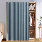 Wasserdichte blickdichte Vorhänge für Wohnzimmer & Schlafzimmer, Schiebegardinen mit Schienen, staubdichte offene Kleiderschrankvorhänge, A1 H70cm/B60cm Schienensystem
