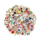 JOOTUEPO 50 Stück Charms Großhandel Bulk Schmuckherstellung Anhänger, Mixed Charms, Mischobst Tierblumen Legierung Zubehör für DIY Halskette Armband Ohrring Bastelbedarf