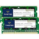 Timetec Premium 16GB KIT (2x8GB) DDR3L/DDR3 1600 MHz PC3L-12800 / PC3-12800 Nicht-ECC ungepuffert 1,35 V/1,5 V CL11 2Rx8 Dual Rank 204 Pin SODIMM Laptop Notebook PC Computer Speicher RAM Modul Upgrade