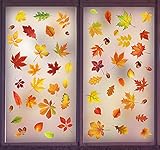 ENYACOS Thanksgiving Fenster Aufkleber Herbst Fenster Aufkleber, Thanksgiving Fenster haftet Herbst Blätter Thanksgiving Dekorationen Saisonale Urlaub Fenster Aufkleber (B)
