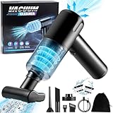 Pourbibi Handstaubsauger,Handstaubsauger Akku,12000Pa Autostaubsauger Kabellos mit 2 Waschbar HEPA-Filter,Mini Staubsauger,2 in 1 Staubsauger Gebläse Für Auto,Haus & Tierhaar Reinigung（NO.50）