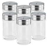 Rosenstein & Söhne Gewürzgläser: 6-teiliges stilvolles Gewürzstreuer-Set aus Glas (Streuer, Gewürzbehälter Glas, gewurzstreuer)