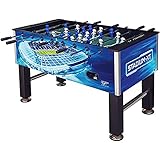 Carromco Kickertisch Stadium-XT in Blau – Profi Tischkicker für Erwachsene, 142x75x87,5 cm – Stabiler Korpus, Stahlstangen, höhenverstellbare Füße, inkl. 4 Bälle