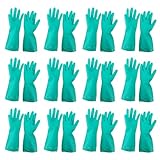 Csafyrt Reinigungshandschuhe 12 Stück Nitril Gummi -Reinigung Handschuhe Starke Reinigungspflezhandschuhe kostenlose Größe Waschküchenhandschuhe wiederverwendbare Reinigungshandschuhe für Hausküche