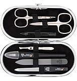 DREI SCHWERTER Germany Maniküreset Nagel Set 'Vittoria' 7-tlg. (149) NEU mit Glasfeile