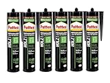 Pattex Montagekleber Holz, Kartusche, braun, 6x 420g | Spezialkleber für Holzarbeiten – starke Haftung & natürliche Optik