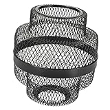 Lampenschirme für Pendelleuchte Lampenschirm aus Stoff Lichter zylindrischer Lampenschirm Pendelleuchten Deckenleuchtenschirm Lampenschirm für Glühbirne Schmiedeeisen Black Angoily