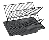 Abtropfmatte Nelia mit Abtropfgestell Schwarz