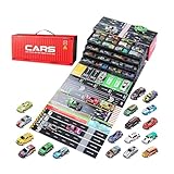 Rückziehfahrzeuge | 48 Teile Kleine Fahrzeuge Mit Eingebauter Garage - Rückzieh Spritzguss Metall Rennwagen,Für Kinder Reisen Klassenzimmer Party Spiel Aktivitäten Belohnung