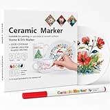 Pontedinvoy porzellanstifte spülmaschinenfest，Wasserfester1.0mm，12 Farben Geeignet für Zeichnungsmuster und Designkreationen Porzellan.
