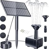 Verstellbarer Wasserstrahl-Solarbrunnen mit leistungsstarken 1 5 W/2 5 W Paneelen für den Garten (1,5 W ohne Batterie)