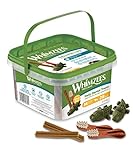 WHIMZEES Gemischte Vielfaltsbox, Kaustangen für mittelgroße Hunde zur Zahnpflege, Größe M, 28 Stück, ohne Zuckerzusatz, getreidefrei, natürlich, fettarm