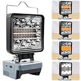 Asfrode Akku Lampe für Einhell 18-20V Power X-Change, LED Arbeitsleuchte Schnurloser mit USB & Type-C Anschluss 1800LM 33m Leuchtweite 180° Drehbarer LED Strahler 6 Modi Helligkeit(ohne Akku)