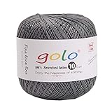 golo Häkelgarn Größe 10 für handgestricktes Häkelgarn Baumwolle häkelgarn Graue Garne