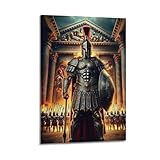 XYSXMY Retro-Poster mit Spartanerkrieger, großer und wilder spartanischer Krieger, dekoratives Gemälde, Leinwand, Wandposter und moderne Familienschlafzimmer-Dekoration, 20 x 30 cm