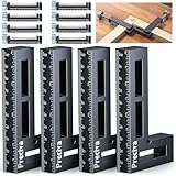 Preciva 90 Grad Positionierwinkel, Rechtwinklige Klemmen aus Aluminiumlegierung 4 Stück C-Form Eckklemme 90 Grad Winkelspanner Zimmermannswinkel für Holzbearbeitung, Heimwerken