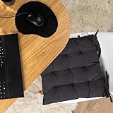 Paco Home Sitzkissen mit Befestigungsbänder 40x40 Stuhl Bürostuhl Kissen Stuhlkissen Innen Indoor versch. Farben 2er Set