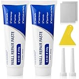 500 g Spachtelmasse Weiß Innen, Wandreparatur Creme, Wandausbesserungs Paste, Grosse Kapazität Trockenbauflicken Reparaturset mit Schaber, Wandlochfüller, Schnell für die Reparatur von Rissen (Weiß)