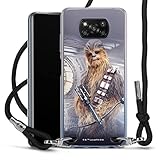 DeinDesign Carry Case kompatibel mit Xiaomi Poco X3 Pro Hülle mit Band Handykette zum Umhängen schwarz Chewbacca Star Wars Fanartikel