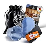 KURGLAS Schröpfgläser aus Silikon [2 Stück] - Effektive Schröpfen Silikon mit Faszienschaber - Dermatest: Sehr Gut - BPA freies Schröpfglas - Schröpfset mit e-Book - Gegen Verspannungen & Cellulite